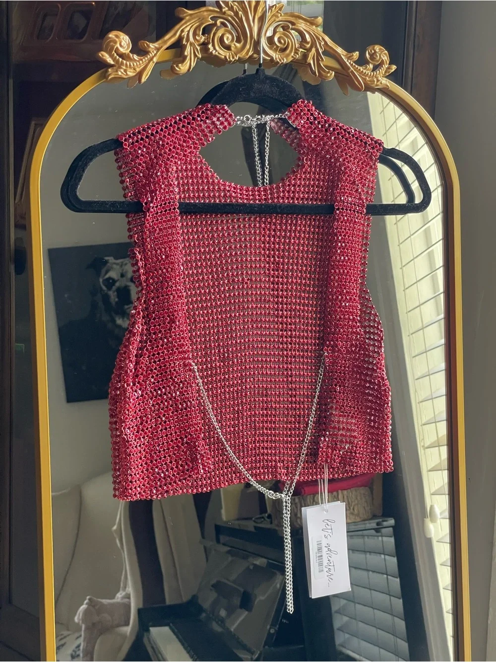 12TH Tribe NWT She's a Gem Red Rhinestone Tank - Picture 5 of 7